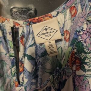 St. John's Bay Cream Floral Mifi dress